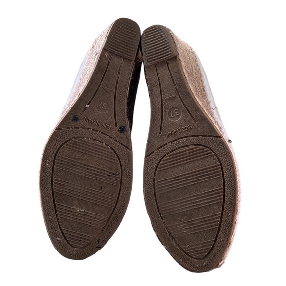 Kanna Light Gray Leather Wedges Espadrilles - 37 / 6.5 - Picture 11 of 14